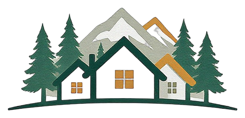 Vancouver Island Life - Mountain/House Nature Logo